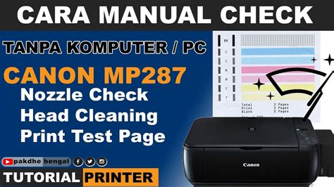 Bersihkan roller printer canon mp287